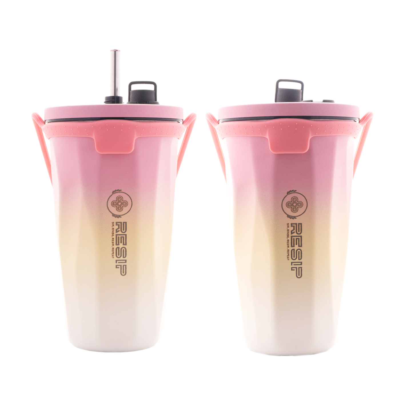RESIP 600ml Insulated Tumbler with Retractable Straw